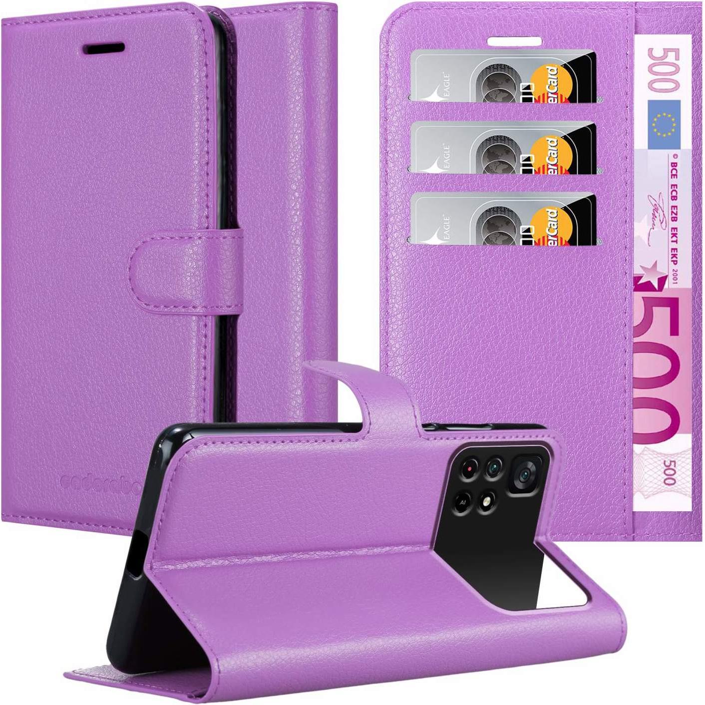 Cadorabo Book Stand Hülle für Xiaomi POCO M4 PRO 5G (Xiaomi Poco M4 Pro 5G), Smartphone Hülle, Violett
