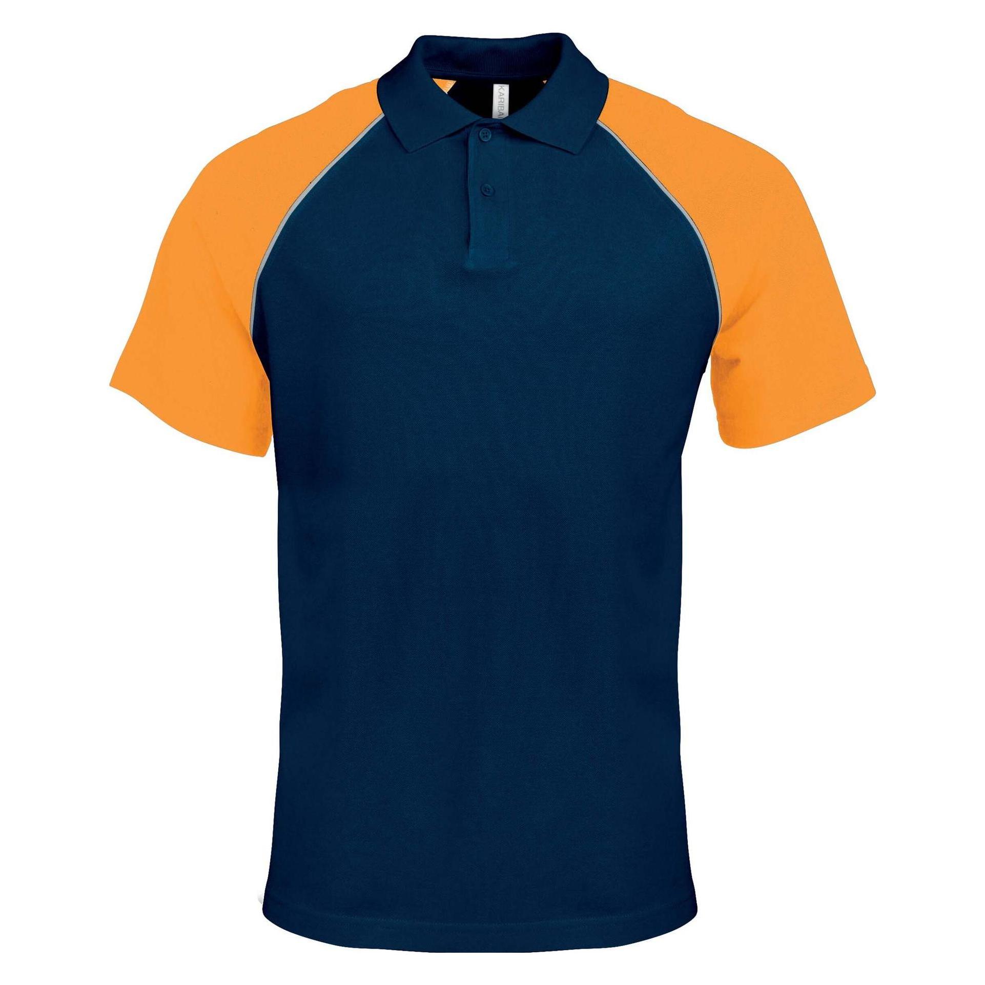 Kariban, Herren, Shirts, Baseball, Orange, Blau