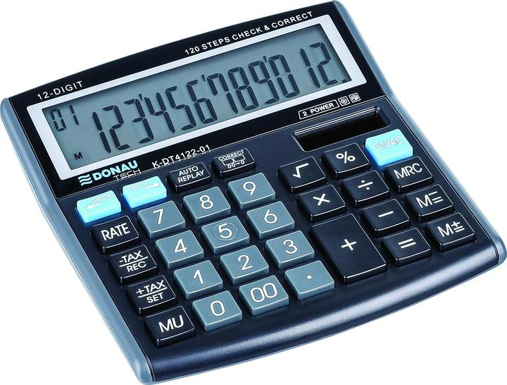 Actual product image Donau calculator TECH OFFICE calculator, 14-digit display, 199x153x31 mm, black