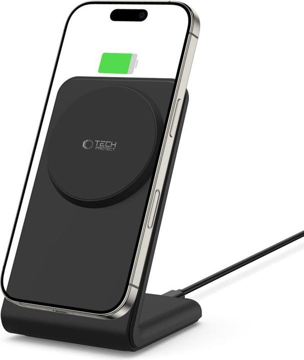 Actual product image Tech-Protect QI15W-A38 MagSafe Wireless Charger - Black (15 W)