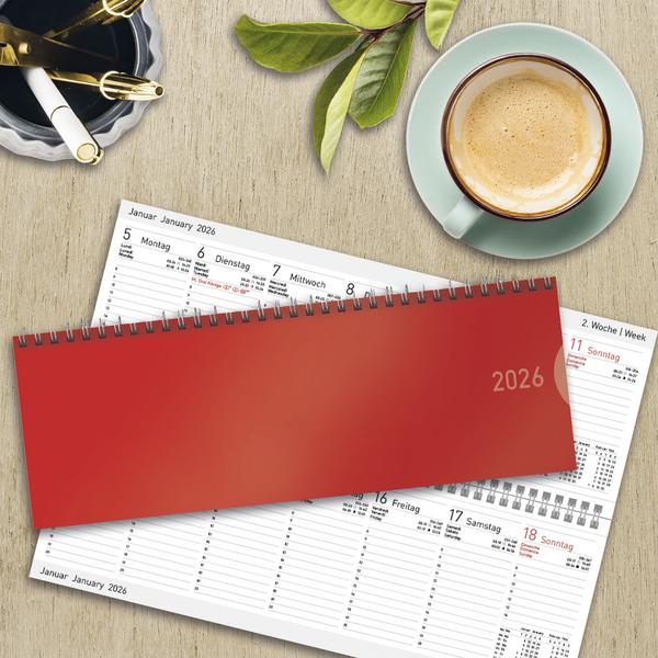 Produktbild Tischquerkalender Classic Colourlux rot (Spezial)