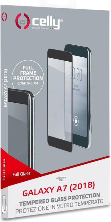 Produktbild Celly Full Glass Samsung transparente Displayschutzfolie 1 Stück (1 Stück, Samsung Galaxy A7)