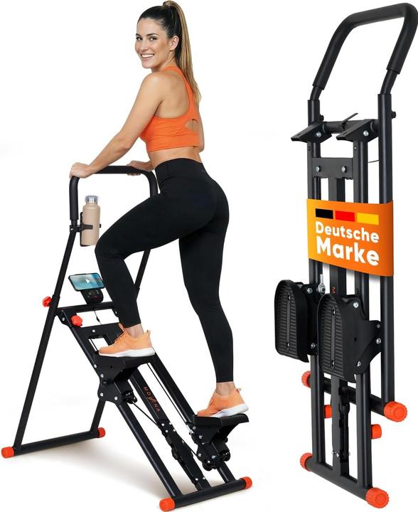 Immagine prodotto Movana Fitnessgerät Treppensteiger mit 3 Schwierigkeitsstufen und Flaschenhalter
