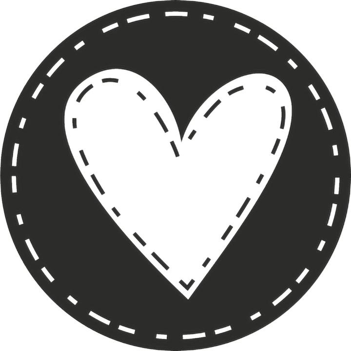 Stewo Tampon à motif rond - Coeur cousu