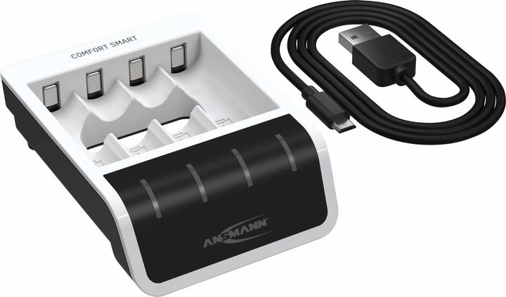 Immagine prodotto Ansmann Caricabatterie Comfort Smart (1 pz., AAA, AA, 800.80 mAh, Batteria + Caricabatterie)