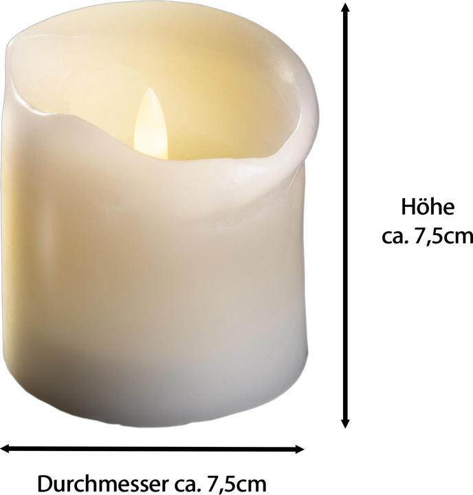 Immagine prodotto Novaliv Piccola candela a LED con timer - diametro 7,5 cm altezza 7,5 cm - 2 batterie AA necessarie LED (1 x)
