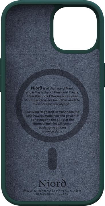 Produktbild Njord Hard-Cover Salm.Leather Magsafe Case Dark Green (Apple iPhone 15)