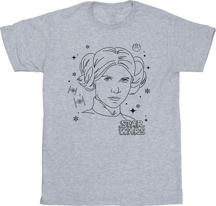Produktbild Star Wars Episode IV: A New Hope Leia Christmas Sketch TShirt (XL)