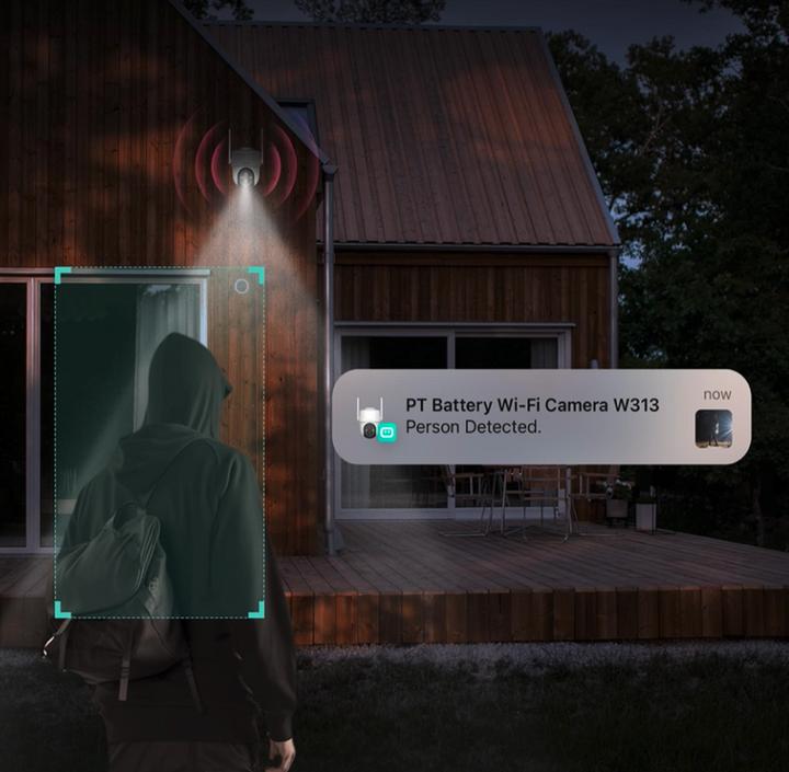 Image du produit Botslab PT Battery Wi-Fi Camera, 5200mAh Rechargeable Battery, AI Human Detection, IP65 Weatherproof