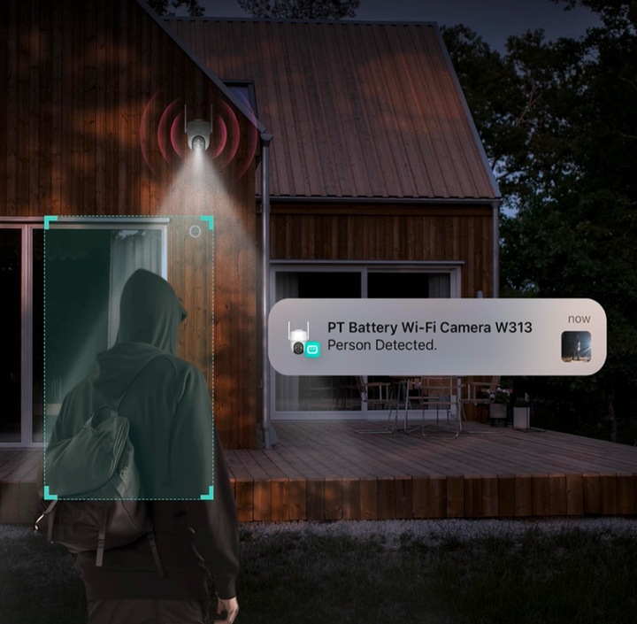 Actual product image Botslab PT Battery Wi-Fi Camera, 5200mAh Rechargeable Battery, AI Human Detection, IP65 Weatherproof