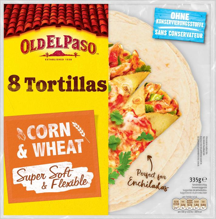 Old El Paso Tortillas de maïs et de blé (335 g)