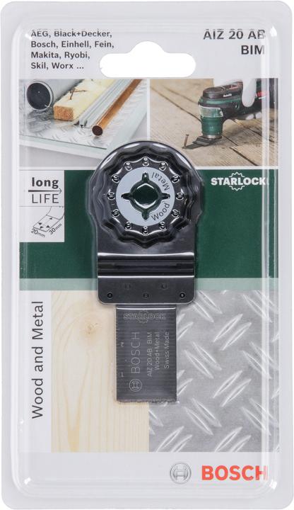 Produktbild Bosch Zubehör Tauchsägeblatt AIZ 20 AB, Starlock BIM, Wood and Metal, 20 x 30 mm