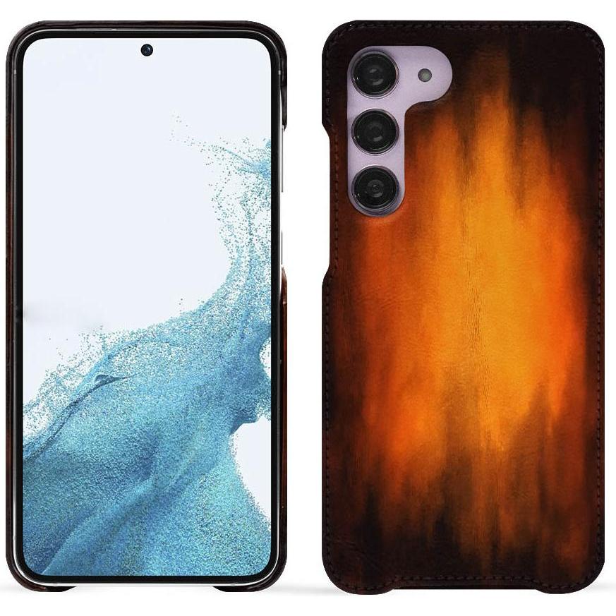 Noreve Lederschutzhülle (Samsung Galaxy S23), Smartphone Hülle, Violett