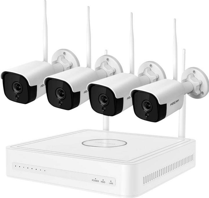 Foscam FN9108WB4 Network video recorder WLAN set incl. 4 cameras (3840 x 2160 pixels)