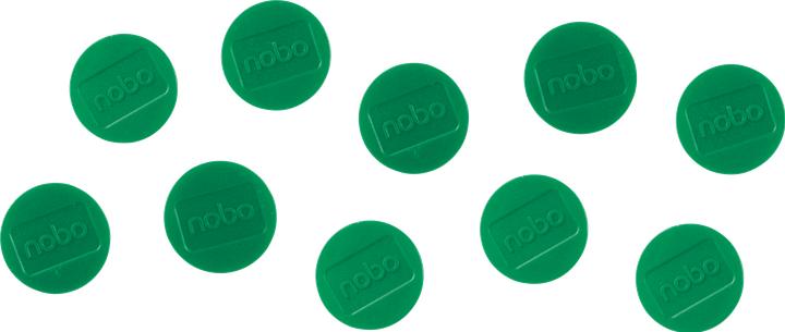 Actual product image Nobo Magnet round 38mm 1915310 green 10 pieces (10 x)