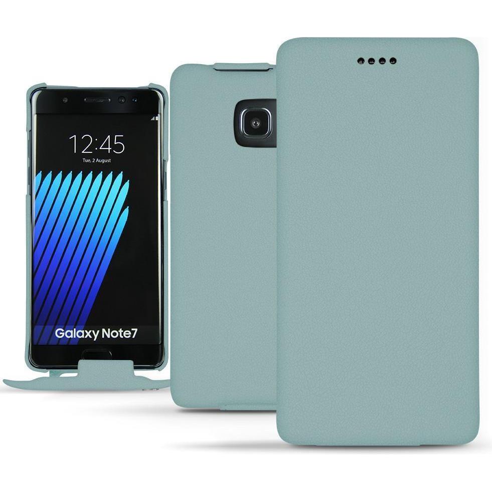 Noreve Lederschutzhülle vertikal (Samsung Galaxy Note 7), Smartphone Hülle, Blau
