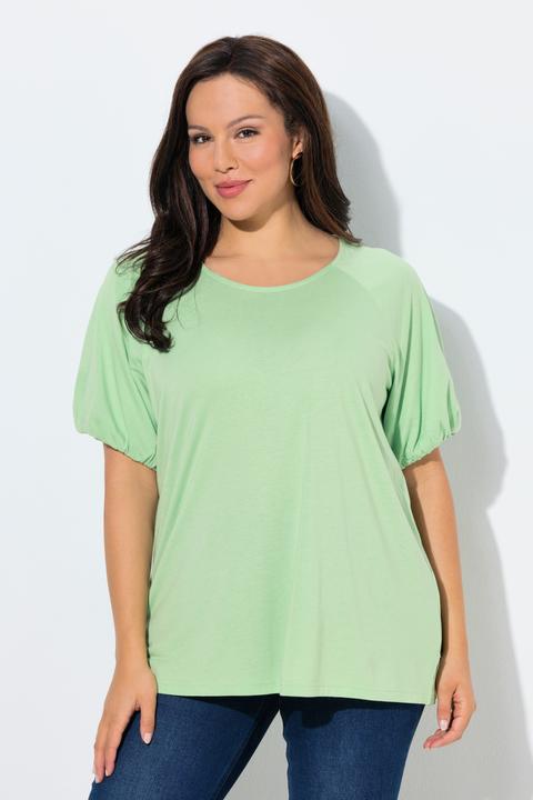 Actual product image Ulla Popken Puff Sleeve Modal Blend Tee (60)