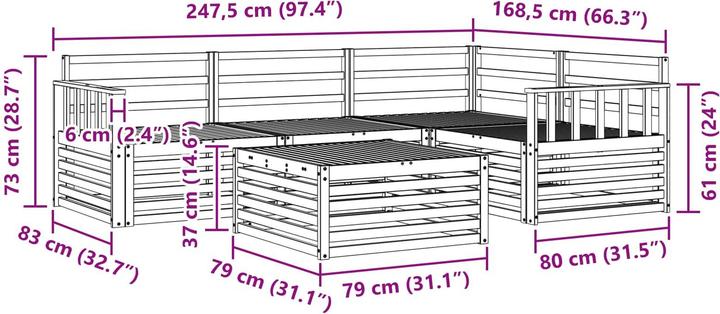 Produktbild vidaXL Outdoor-Sofa