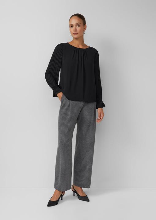 Immagine prodotto s.Oliver Bluse Festliche Bluse: Regular Fit mit U-Boot-Ausschnitt & Volantärmeln (36)