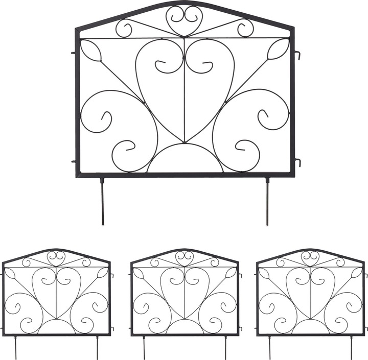 Image du produit Relaxdays 4x Clôture de parterre (240 cm)