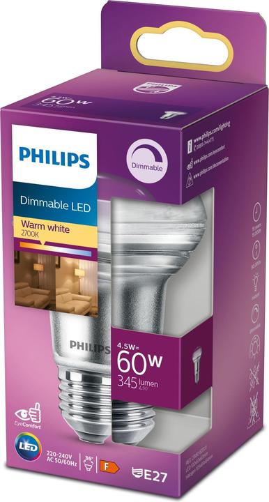 Actual product image Philips Reflector (E27, 4.50 W, 345 lm, 1 x, F)