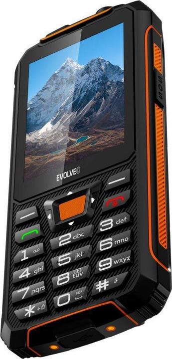 Produktbild Evolveo StrongPhone Z6, vodot??sn?? odoln?? Dual SIM telefon,??erno-oran??ov?? (2.80", 2 Mpx, 2G)