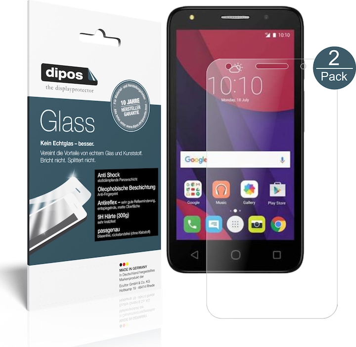 Image du produit Dipos Film de Protection d’écran Anti-Shock (2 pièce(s), Alcatel Pixi 4)