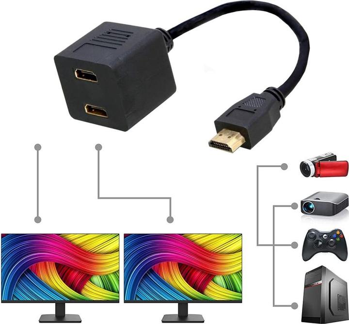 Produktbild Techly HDMI (Typ A) — 2x HDMI (0.30 m)