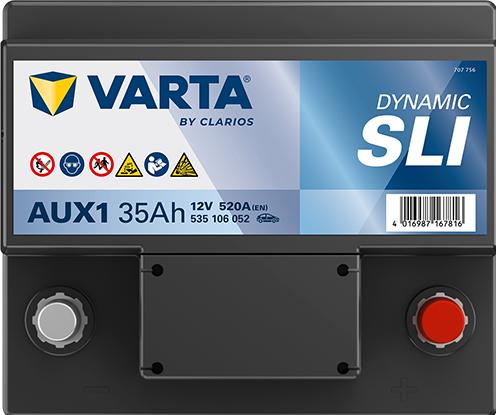 Produktbild Varta AUX1 SILVER DYNAMIC AUXILIARY SLI 535 106 052 Stützbatterie 35Ah (12 V, 35 Ah, 520 A)