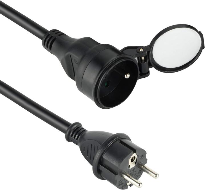 Actual product image Electraline 20858028D Electrical Extension Cable IP44 Professional Waterproof 25 m Black 3G2.5 mmÂ² (25 m)