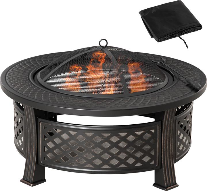 Produktbild Outsunny Feuerschale mit Schürhaken (81 cm)