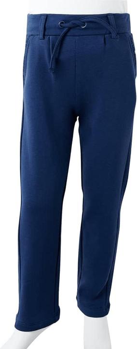 Actual product image vidaXL Children's trousers with drawstring navy blue 128,Material: 95 (128)