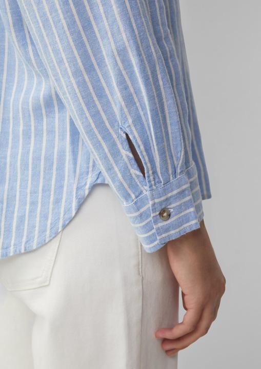 Actual product image S.Oliver Bluse Gestreifte Bluse aus Leinenmix mit überschnittenen Schultern (48)