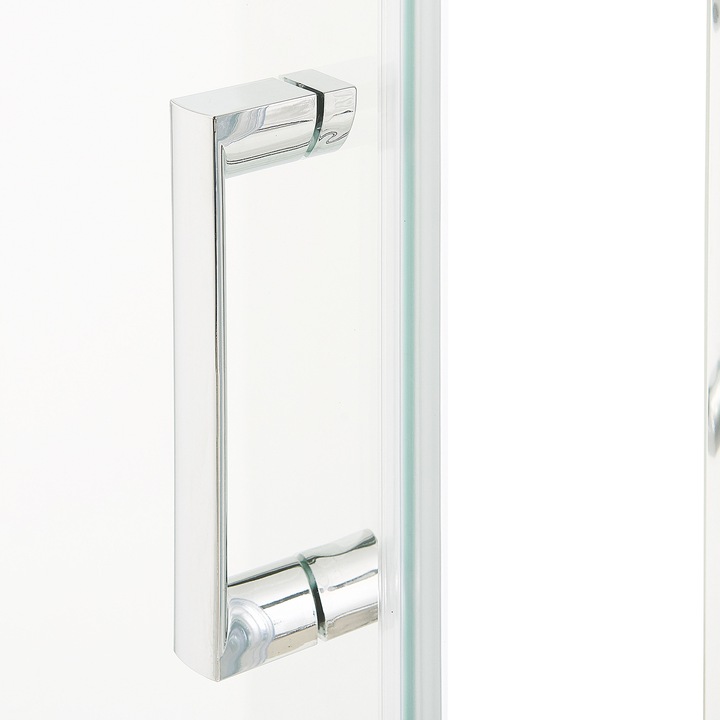 Image du produit Beliani Paroi de douche en verre trempé 70 x 70 x 185 cm argent DARLI (70 cm, 70 cm, 185 cm)