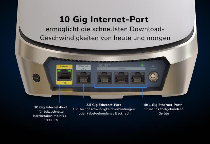 Immagine prodotto Netgear ORBI RBKE963-100EUS, AX11000, Quad-band WiFi 6E Mesh System
