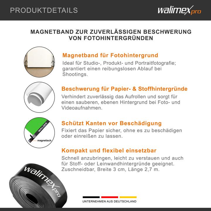 Produktbild Walimex Magnet-Beschwerungsband 3cm