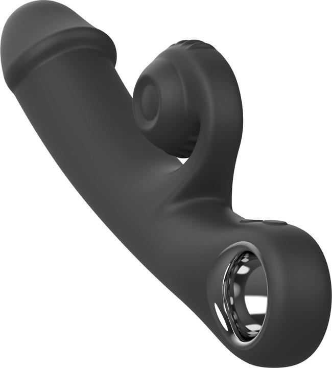 Productafbeelding Easytoys Online Only Double Lust Flexibler Snail Vibrator Schwarz