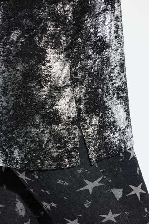 Actual product image Angel of Style T-Shirt, A-Linie, silberner Alloverdruck, Langarm (48)