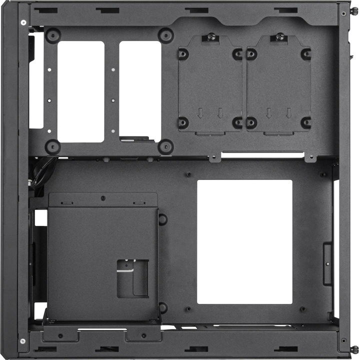 Productafbeelding Silverstone SST-ML12B Milo Slim HTPC Slank & compact Mini-ITX Computerbehuizing (Mini-ITX)