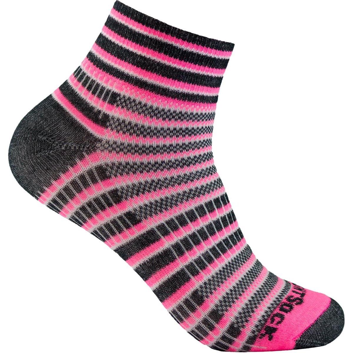 Wrightsock, Unisex, Sportsocken, Coolmesh II Quarter Socke (34 - 37), Pink