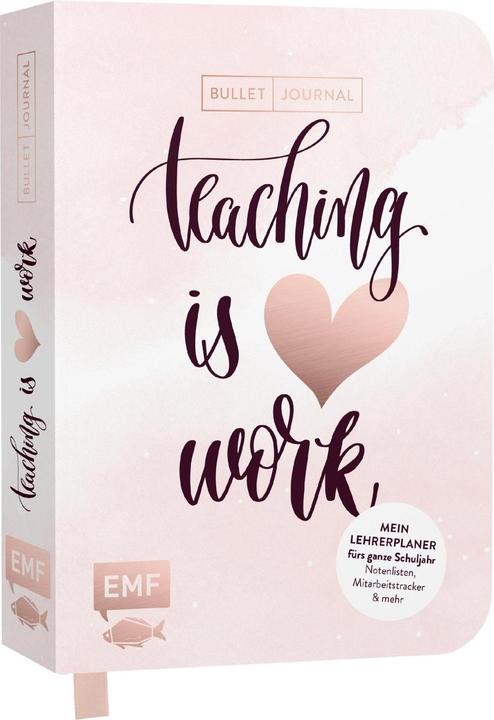 Actual product image My Teacher Planner and Bullet Journal - Teaching is HEART work (21.6 x 15.3 cm, Plain, Hardcover)
