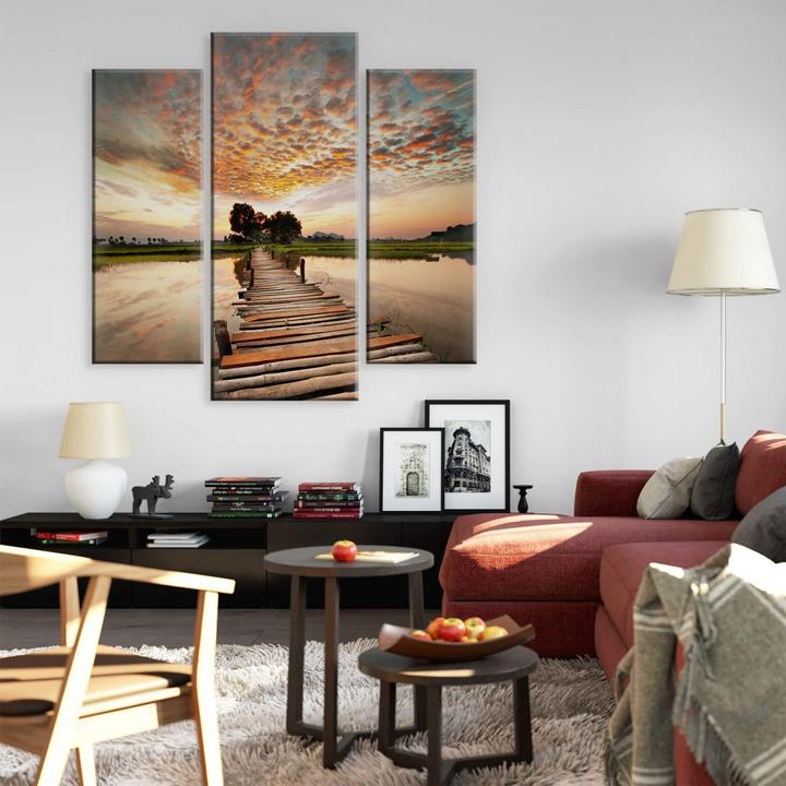 Immagine prodotto Trenddeko Verso l'altro lato (3 parti) (30 x 80 cm, 40 x 100 cm)