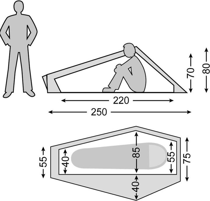 Produktbild Nordisk Lofoten 1 Tent (Tunnelzelt, 0.49 kg, 2 Personen)