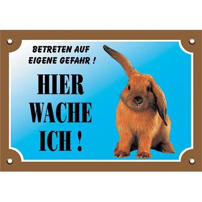 Nobby, Sicherheitskennzeichnung, Warntafel Kaninchen