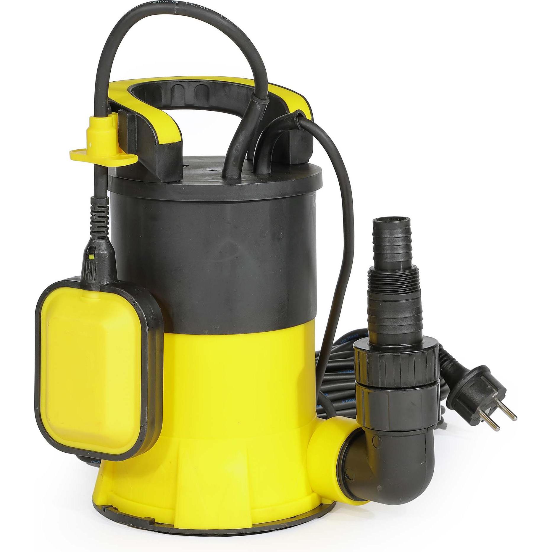 Wiltec, Wasserpumpe, flachsaugende Tauchpumpe Schwimmer 850W Tiefbrunnenpumpe Flachsaugerpumpe (Durchlaufpumpe)