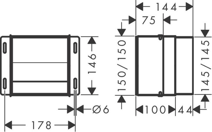 Produktbild hansgrohe HG WC-Papierhalter XtraStoris Original 150x150x140mm mattschwarz