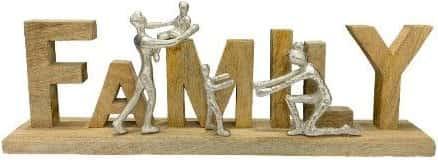 MICA Living Schriftzug - Family - mit Figuren - ca. 55 x 7,5 x 19,5 cm