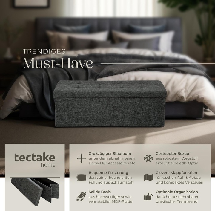 Actual product image tectake Seat chest