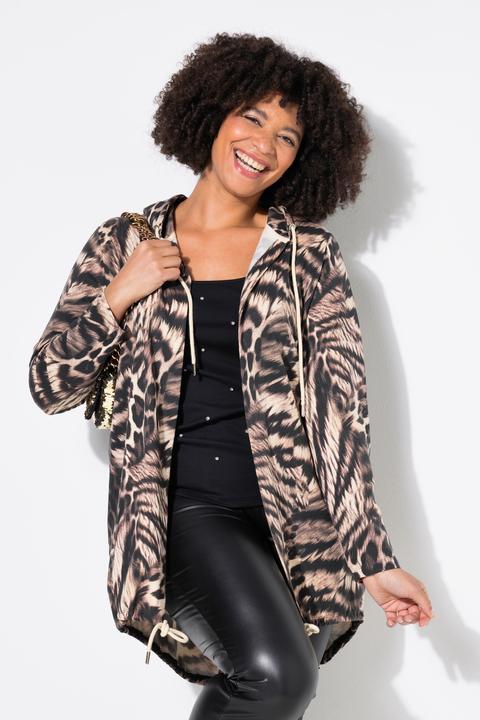 Produktbild Angel of Style Sweatjacke, offene Form, Leo, Kapuze (44)