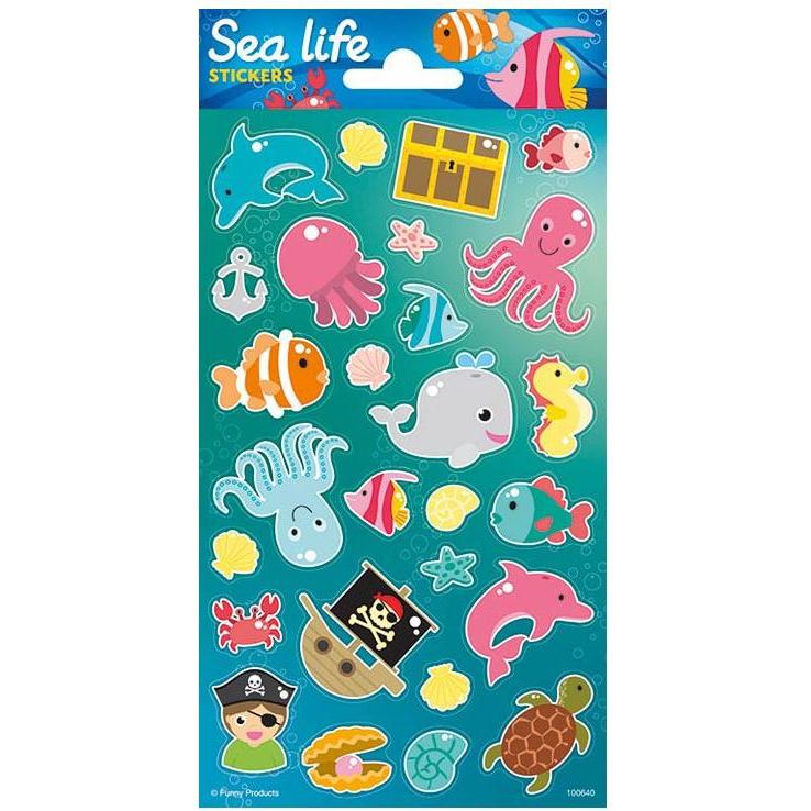 NoName, Sticker, Aufkleberbogen Unterwasserwelt